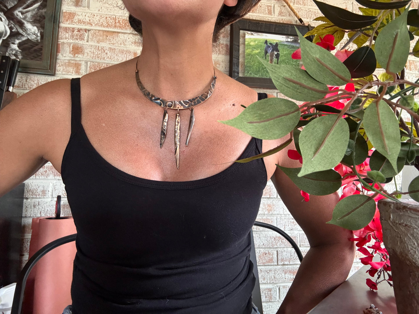 Bronze Pod Choker Necklace
