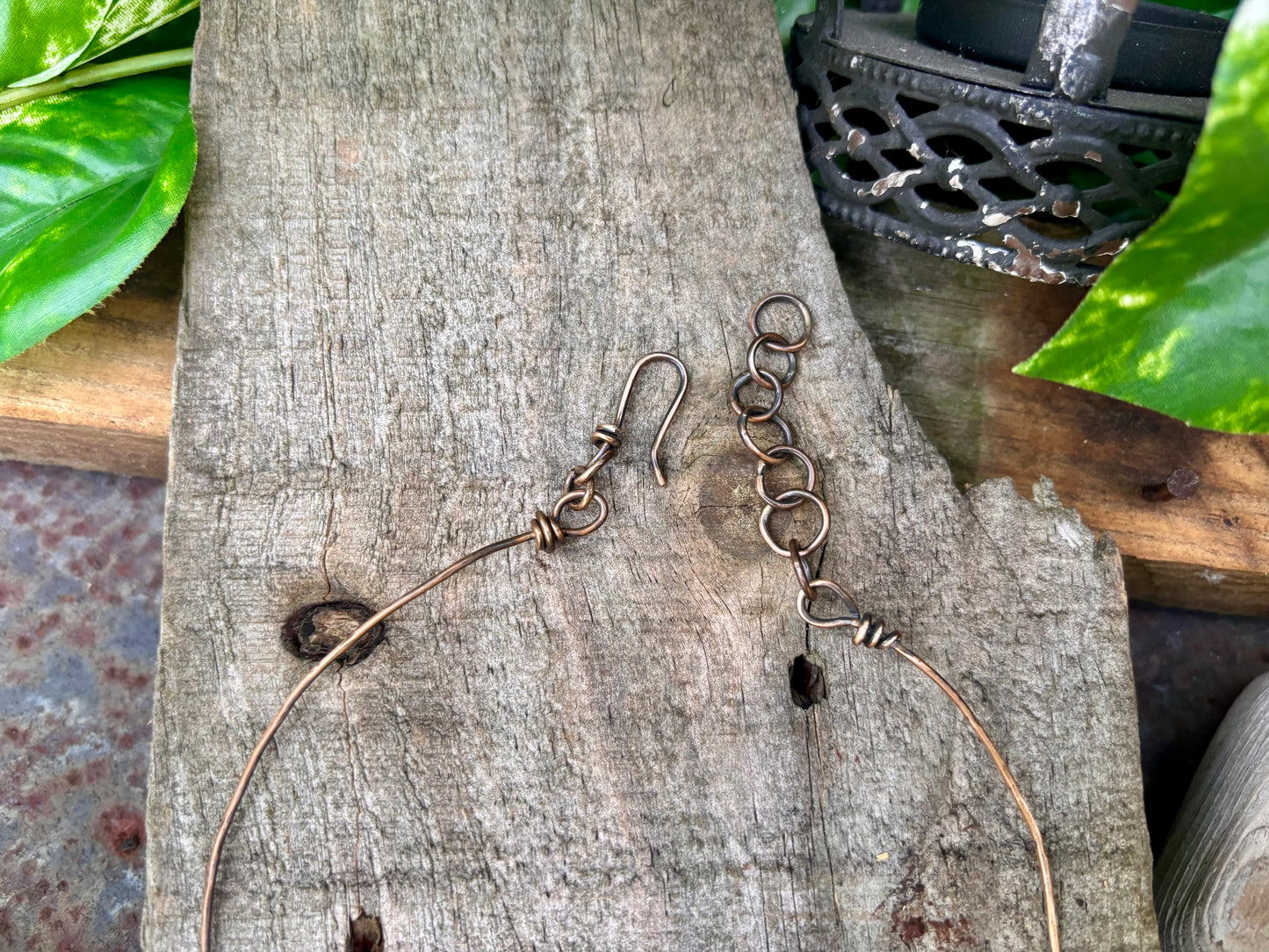 Dainty Bronze Dangle Choker