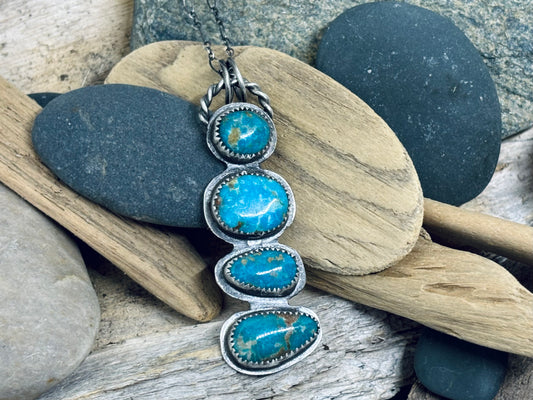 Turquoise 4 Stone Necklace