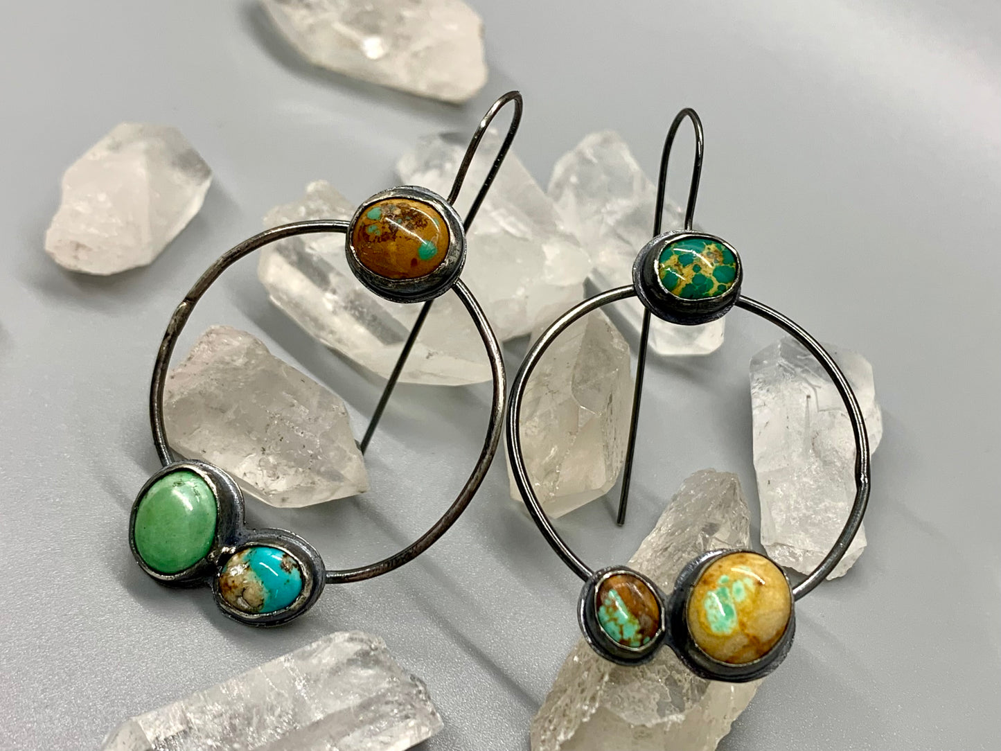 Royston Turquoise Hoop Earrings # 2