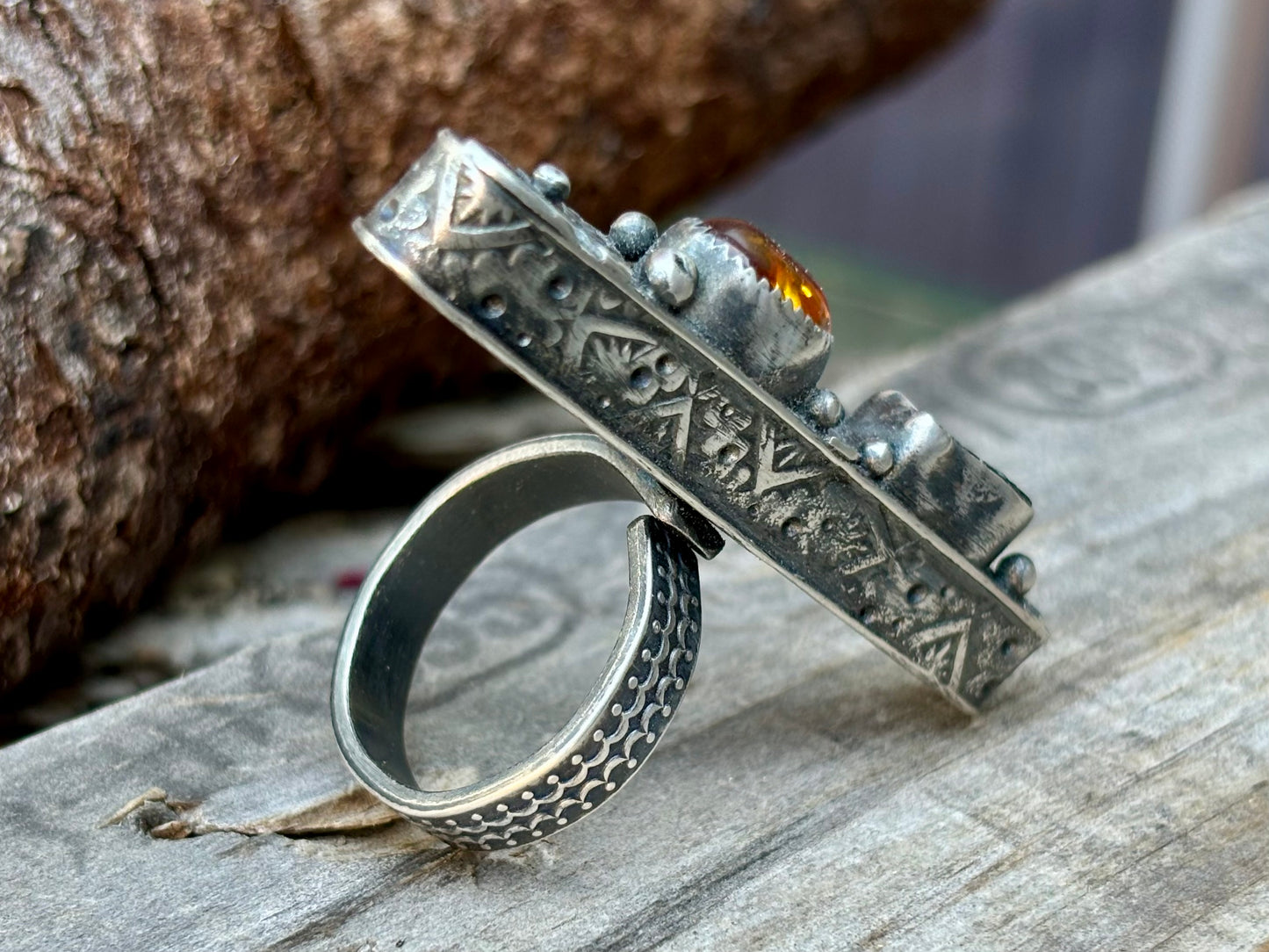 Hollow Box Form Sterling Silver Ring (3)