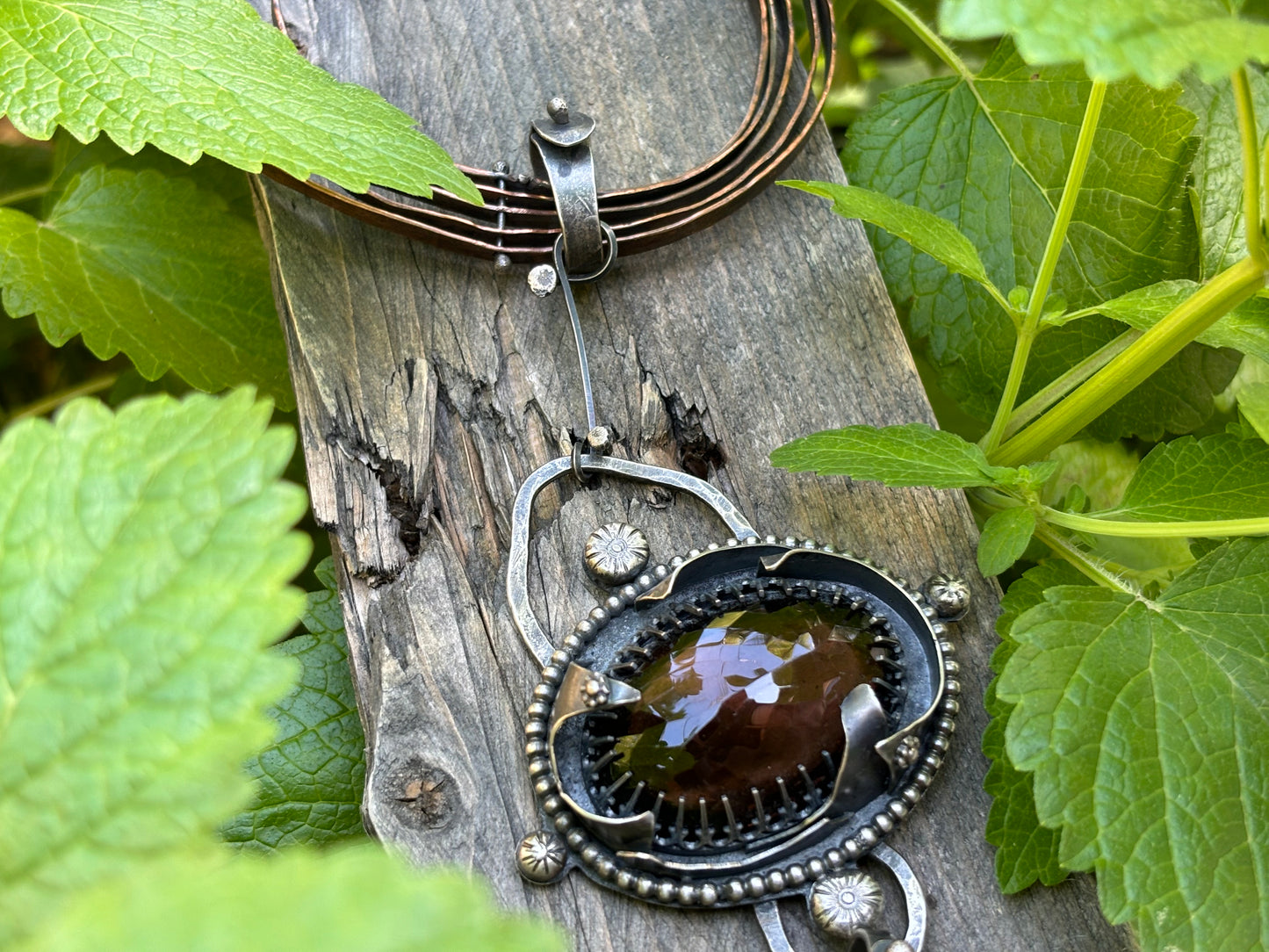 Smokey Quartz Agate Choker Necklace