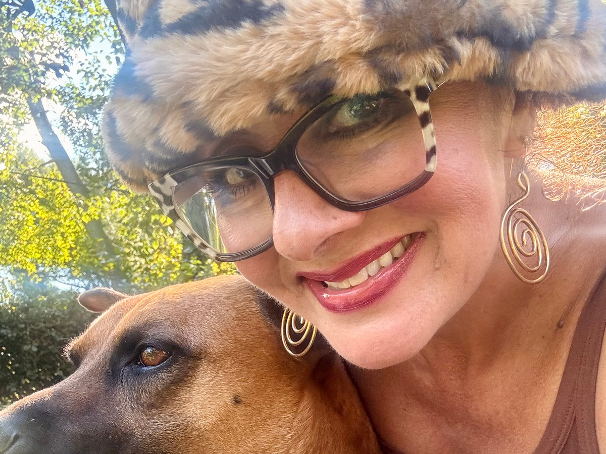 Brass Swirl Earrings