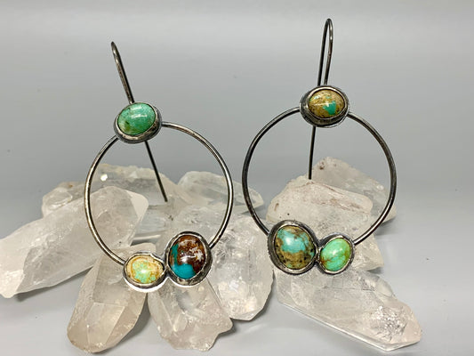 Royston Turquoise Hoop Earrings # 3