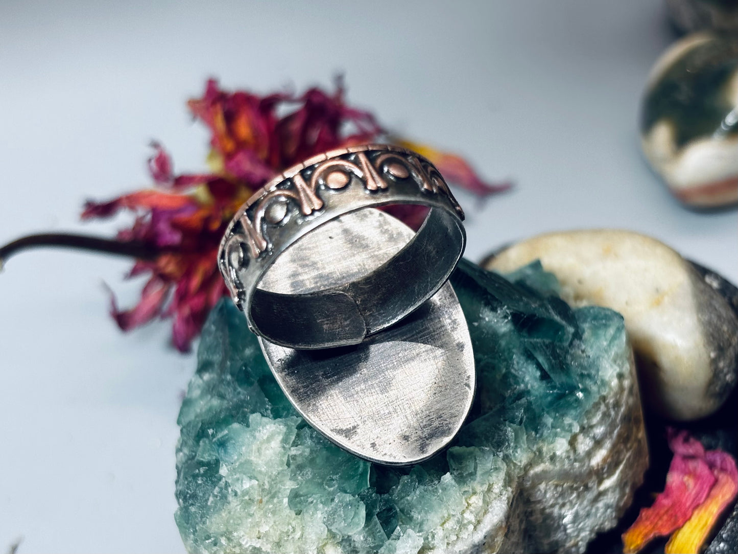 Sterling Silver Canyon Turquoise Adjustable Ring