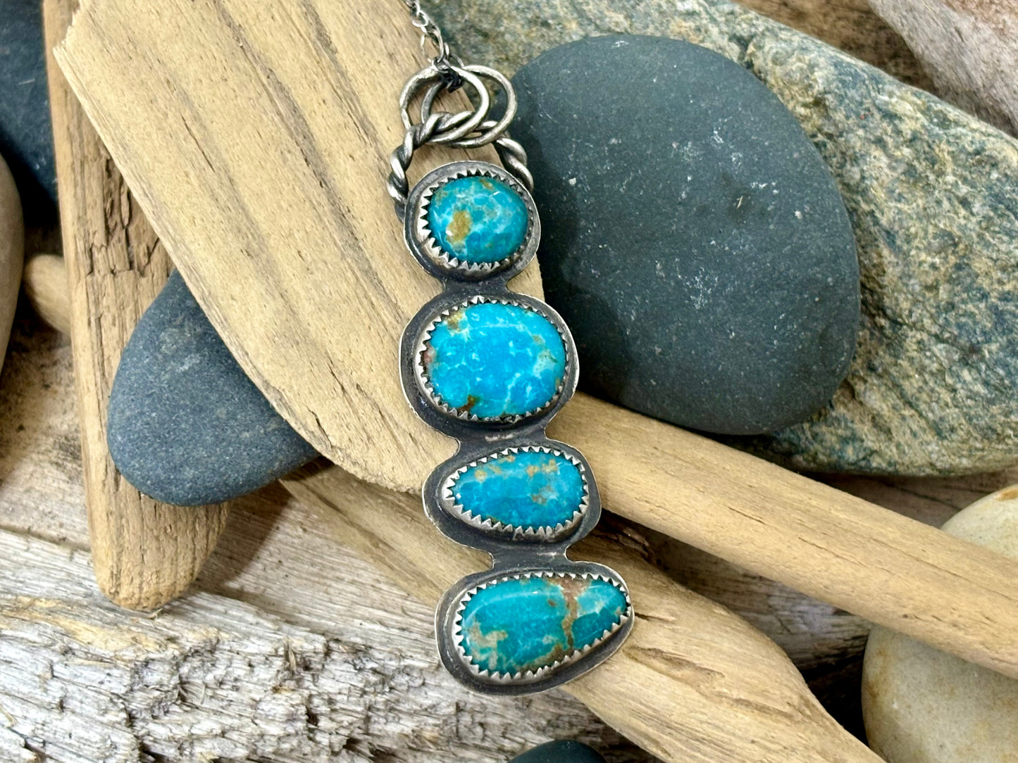 Turquoise 4 Stone Necklace