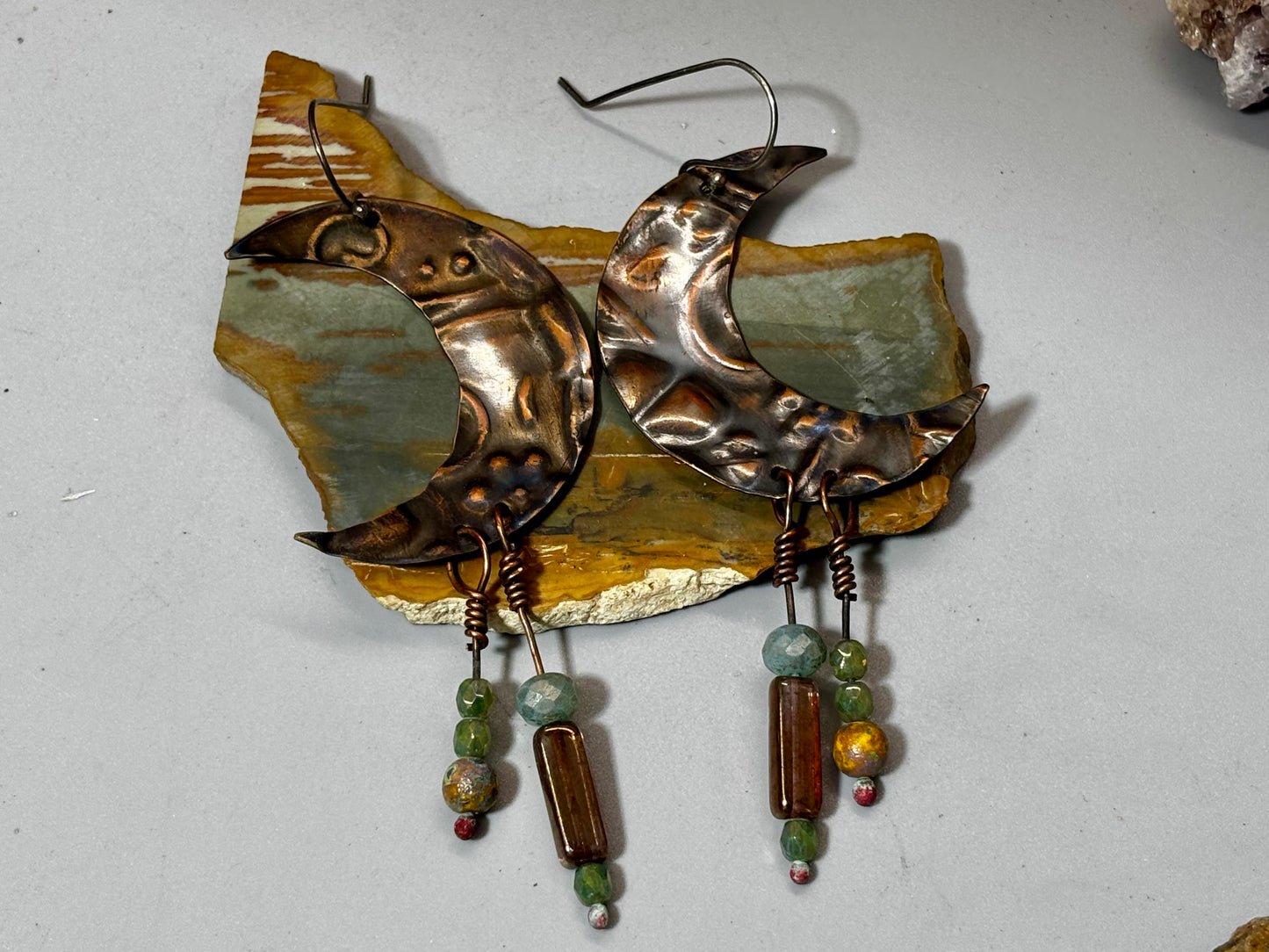 Bohemian Crescent Moon Earrings