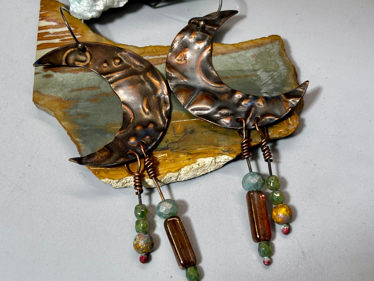 Bohemian Crescent Moon Earrings