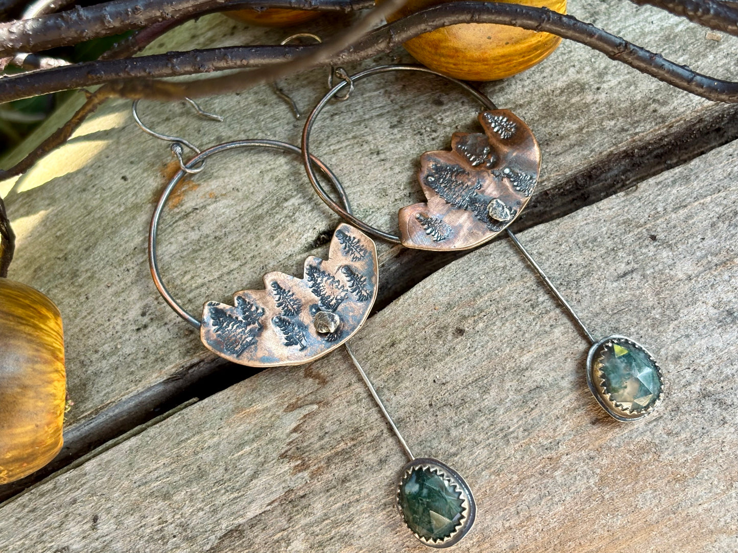 Evergreen Moss Agate Earrings