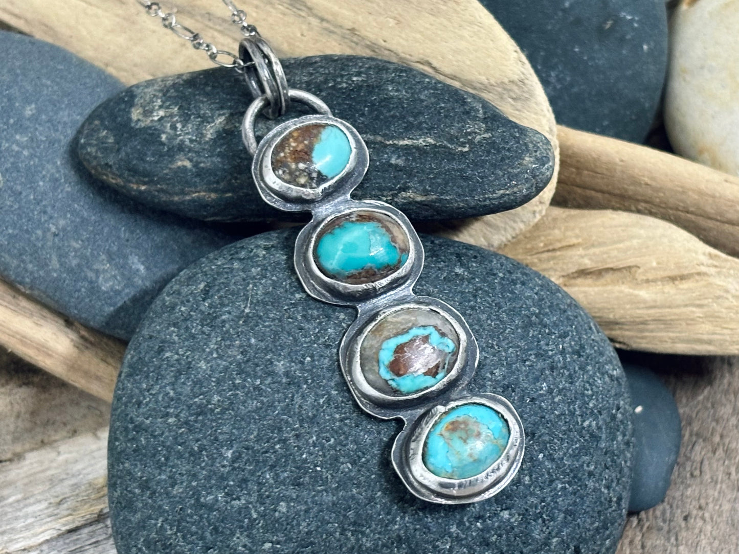 Royston Turquoise 4 Stone Necklace