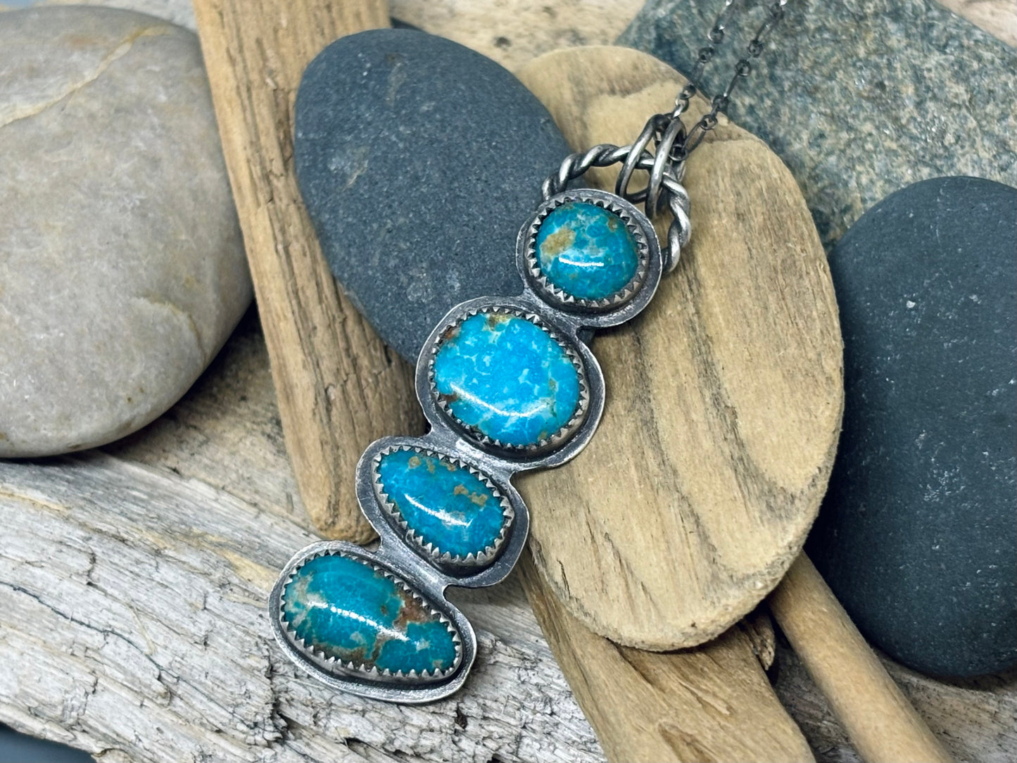 Turquoise 4 Stone Necklace