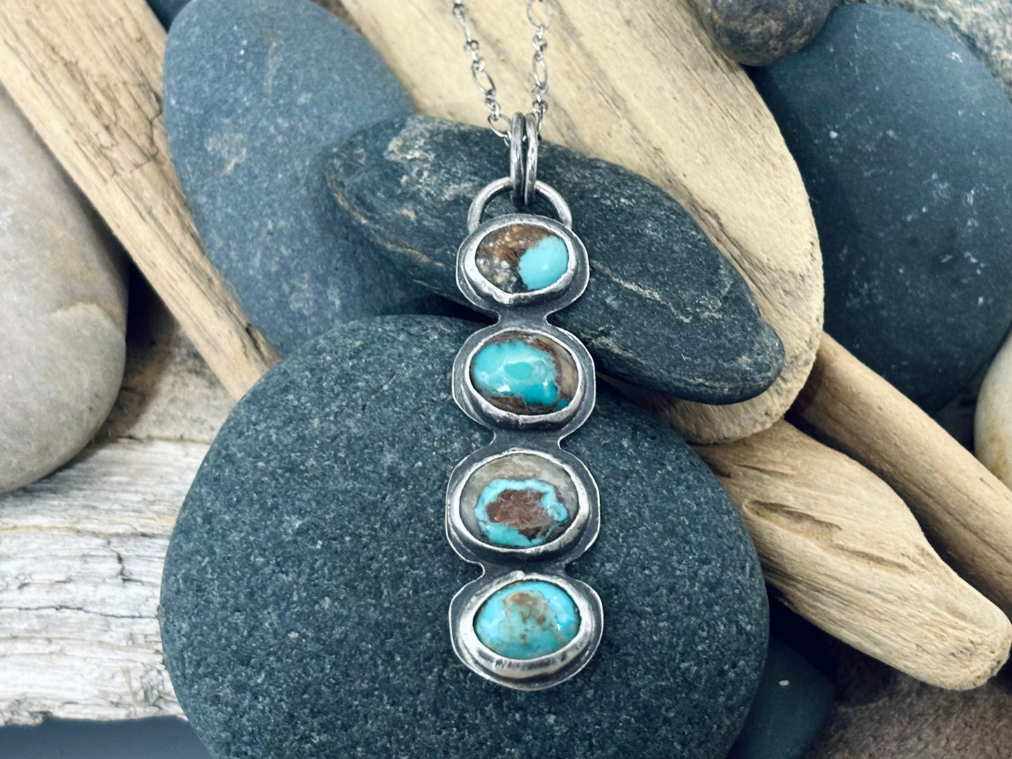 Royston Turquoise 4 Stone Necklace