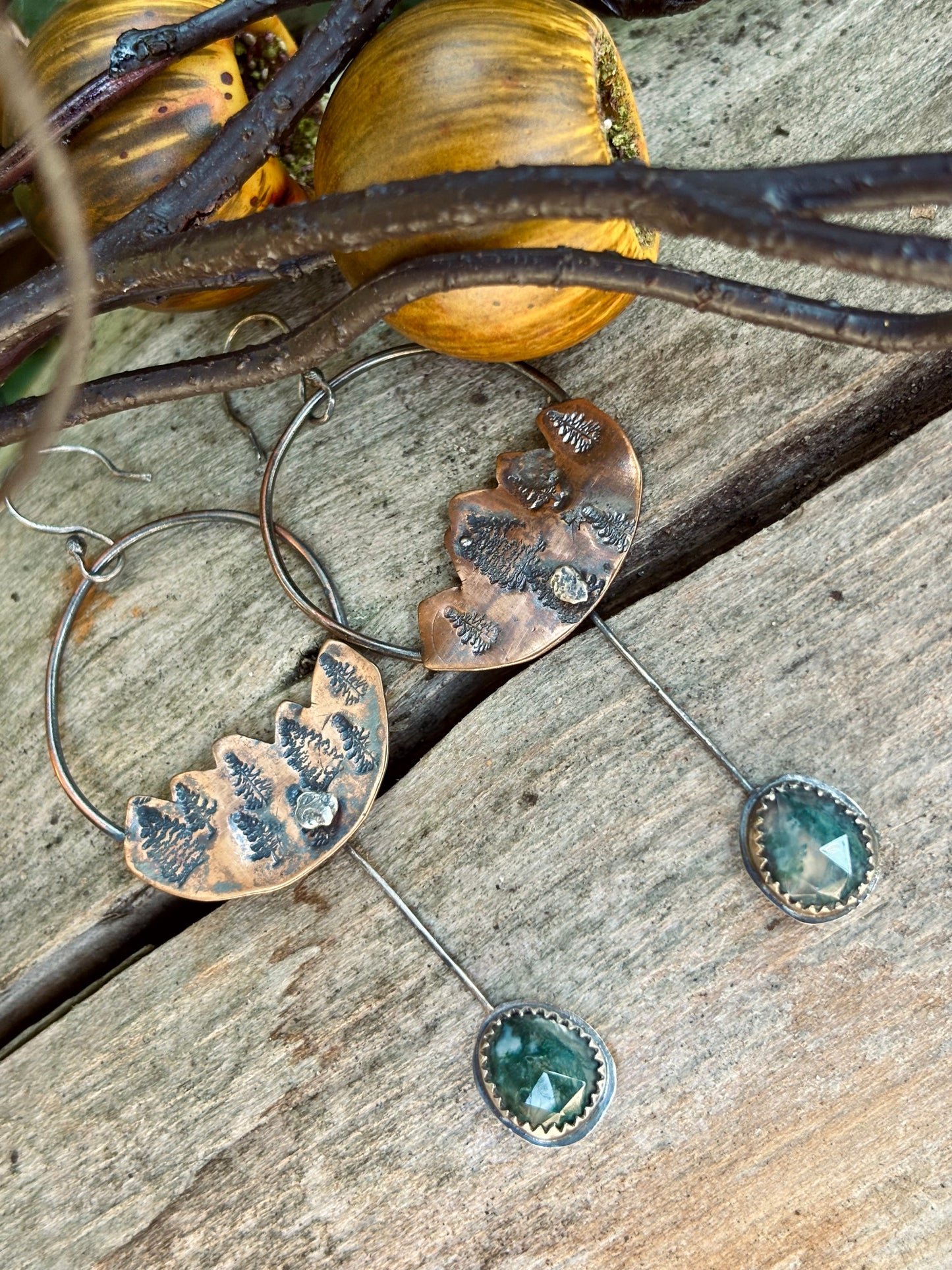 Evergreen Moss Agate Earrings