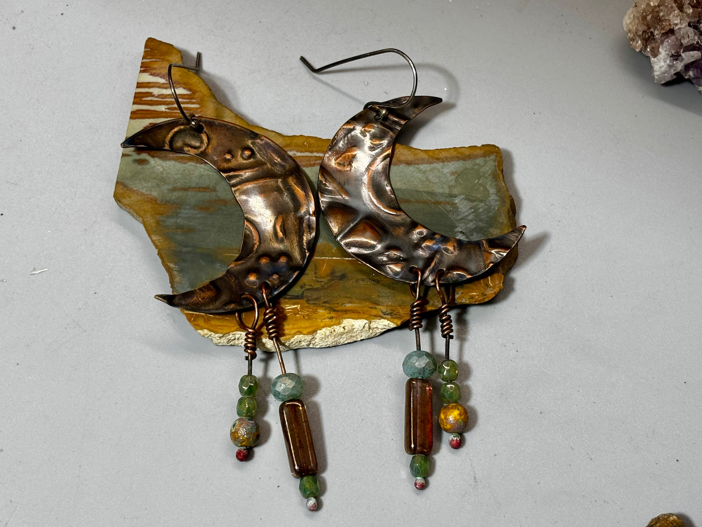 Bohemian Crescent Moon Earrings