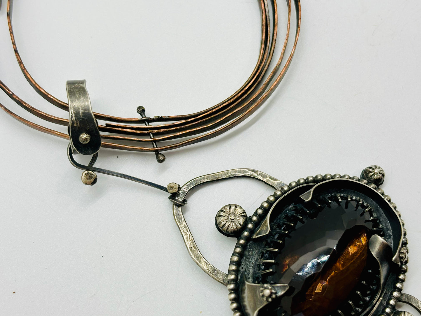 Smokey Quartz Agate Choker Necklace