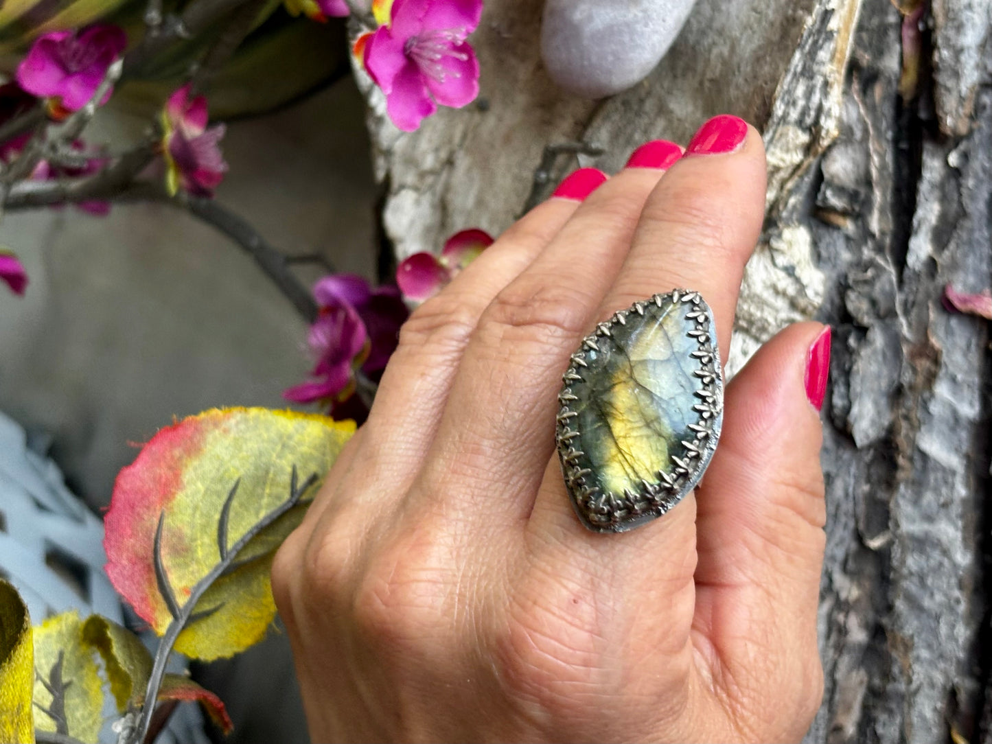 Sterling Silver Labradorite Ring