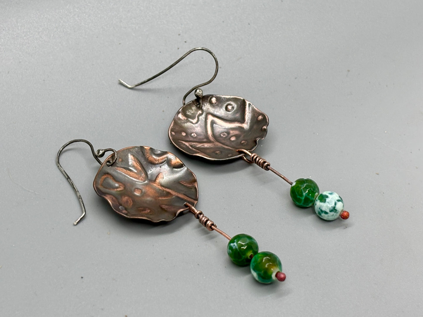 Bohemian Floral Disk Dangle Beaded Earrings # 6