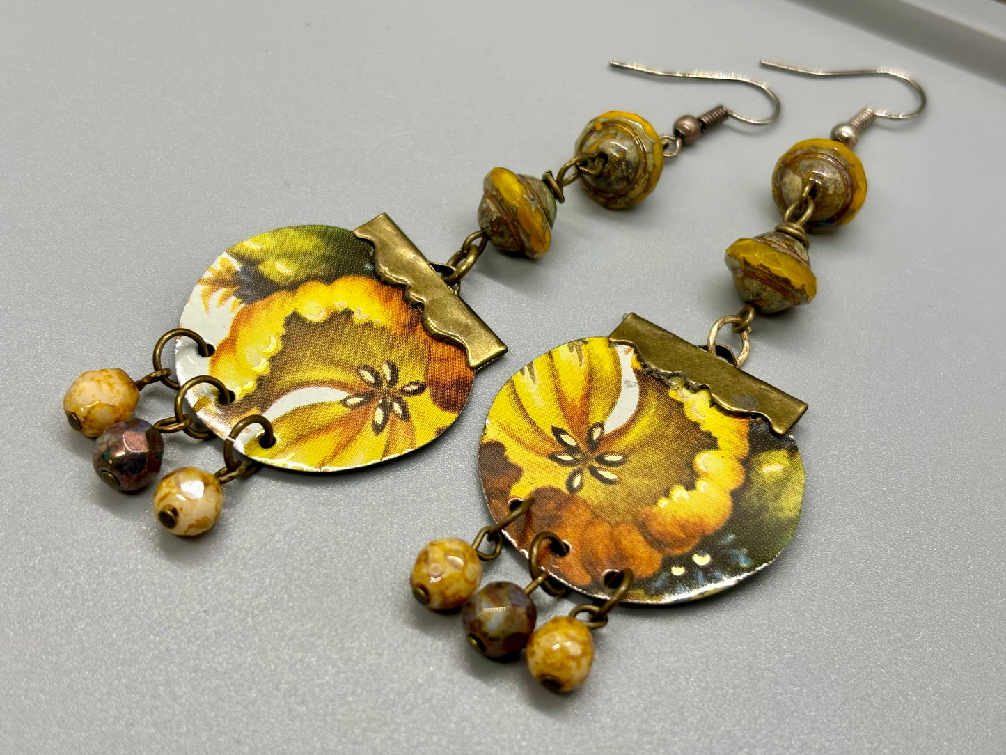 Yellow Poppy Earrings