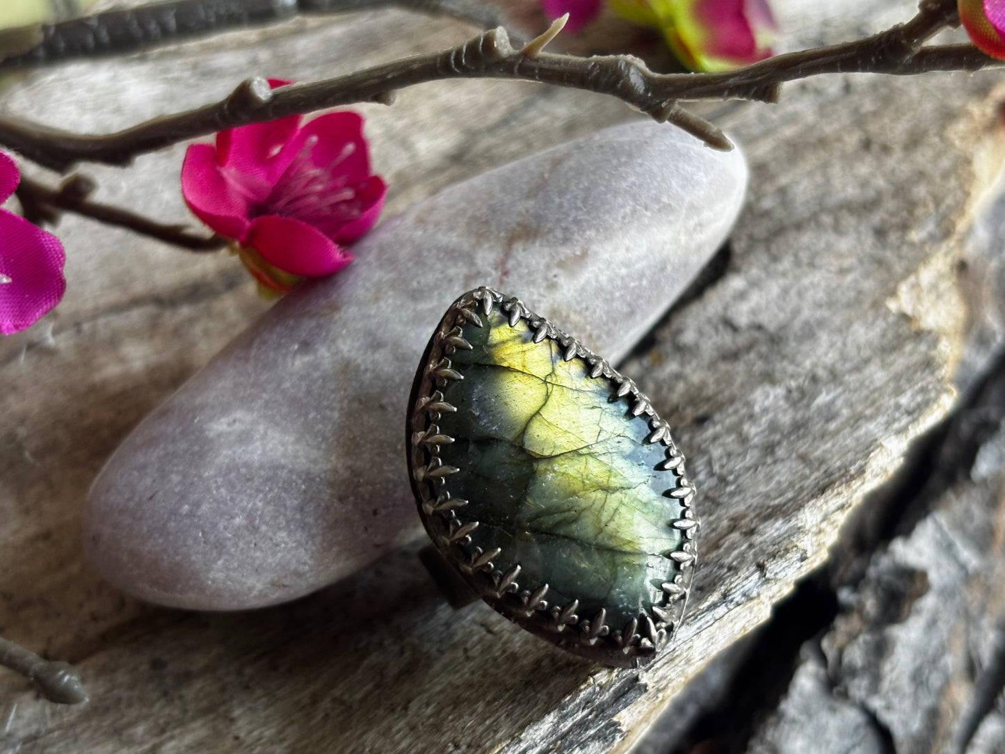 Sterling Silver Labradorite Ring