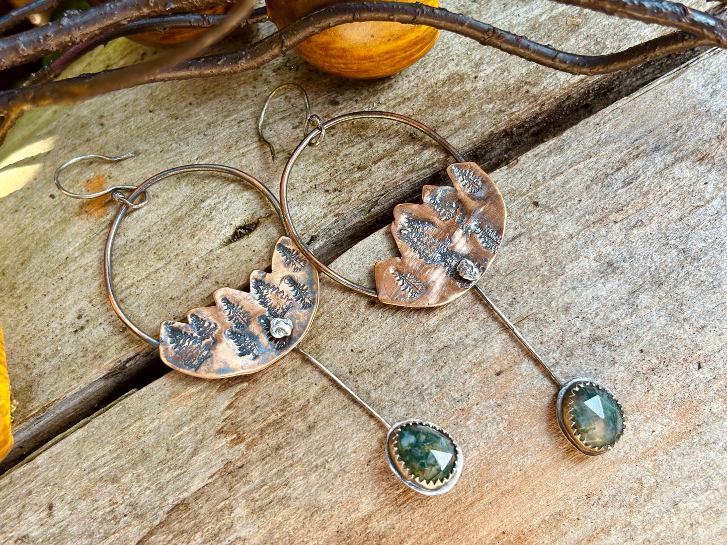 Evergreen Moss Agate Earrings