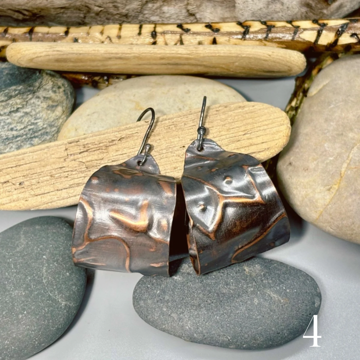 Bohemian Floral Stamped Hoop Earrings