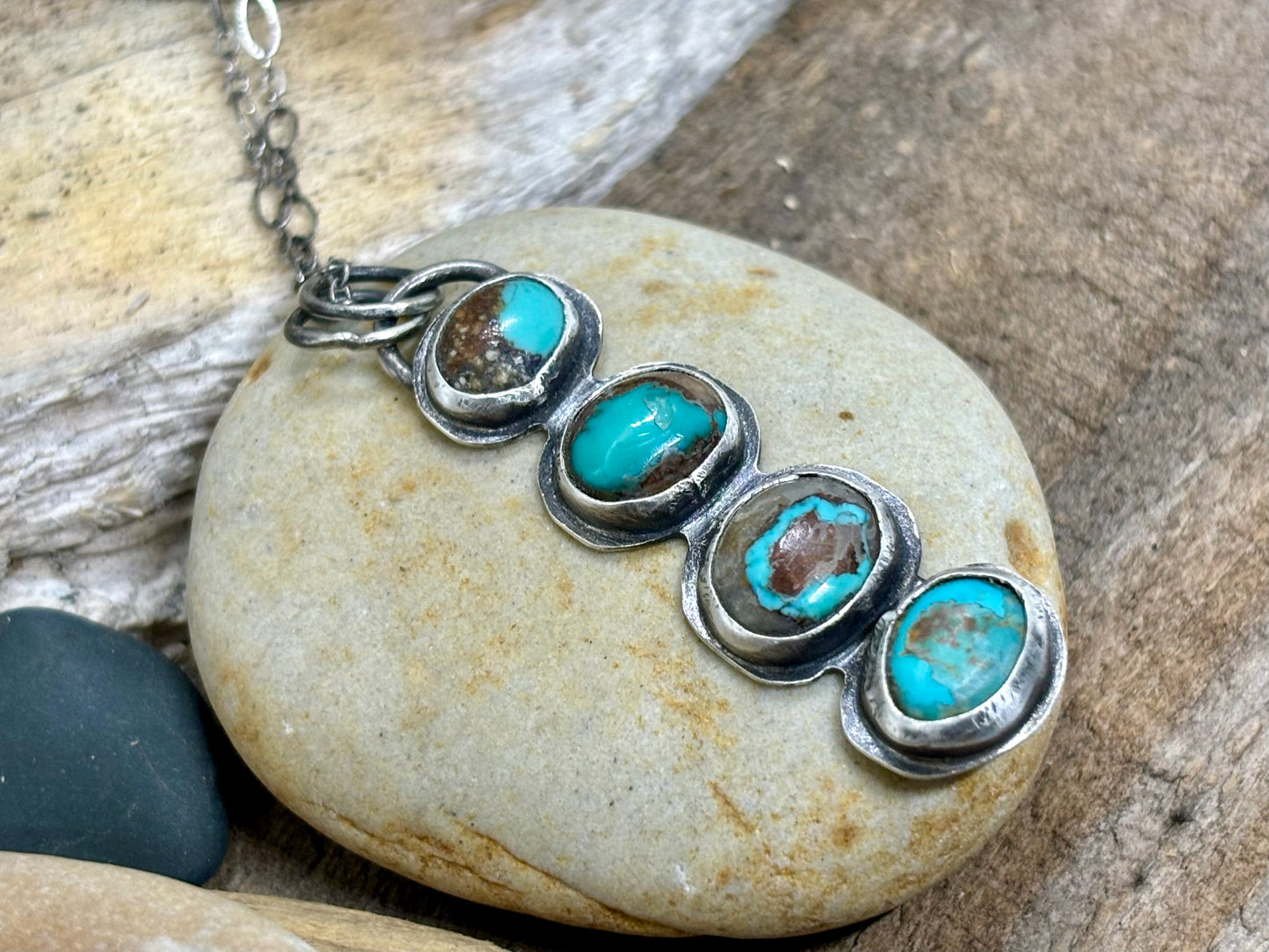 Royston Turquoise 4 Stone Necklace