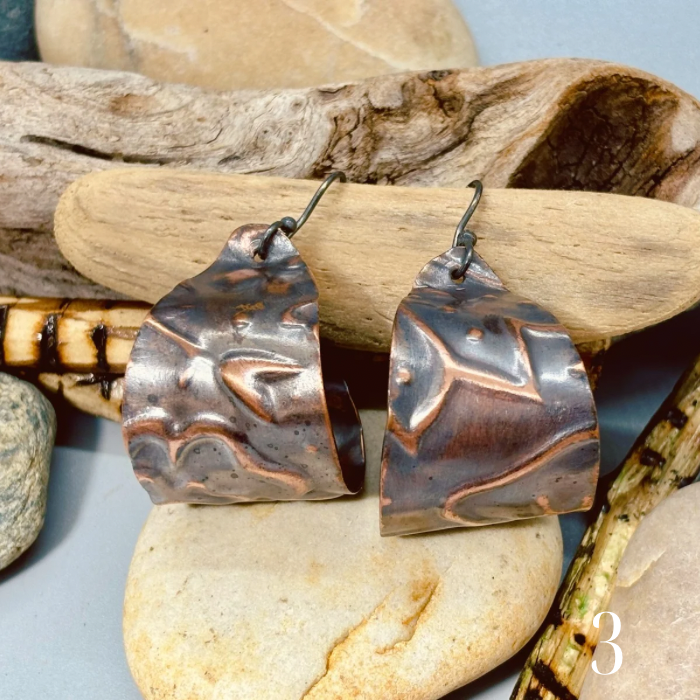 Bohemian Floral Stamped Hoop Earrings