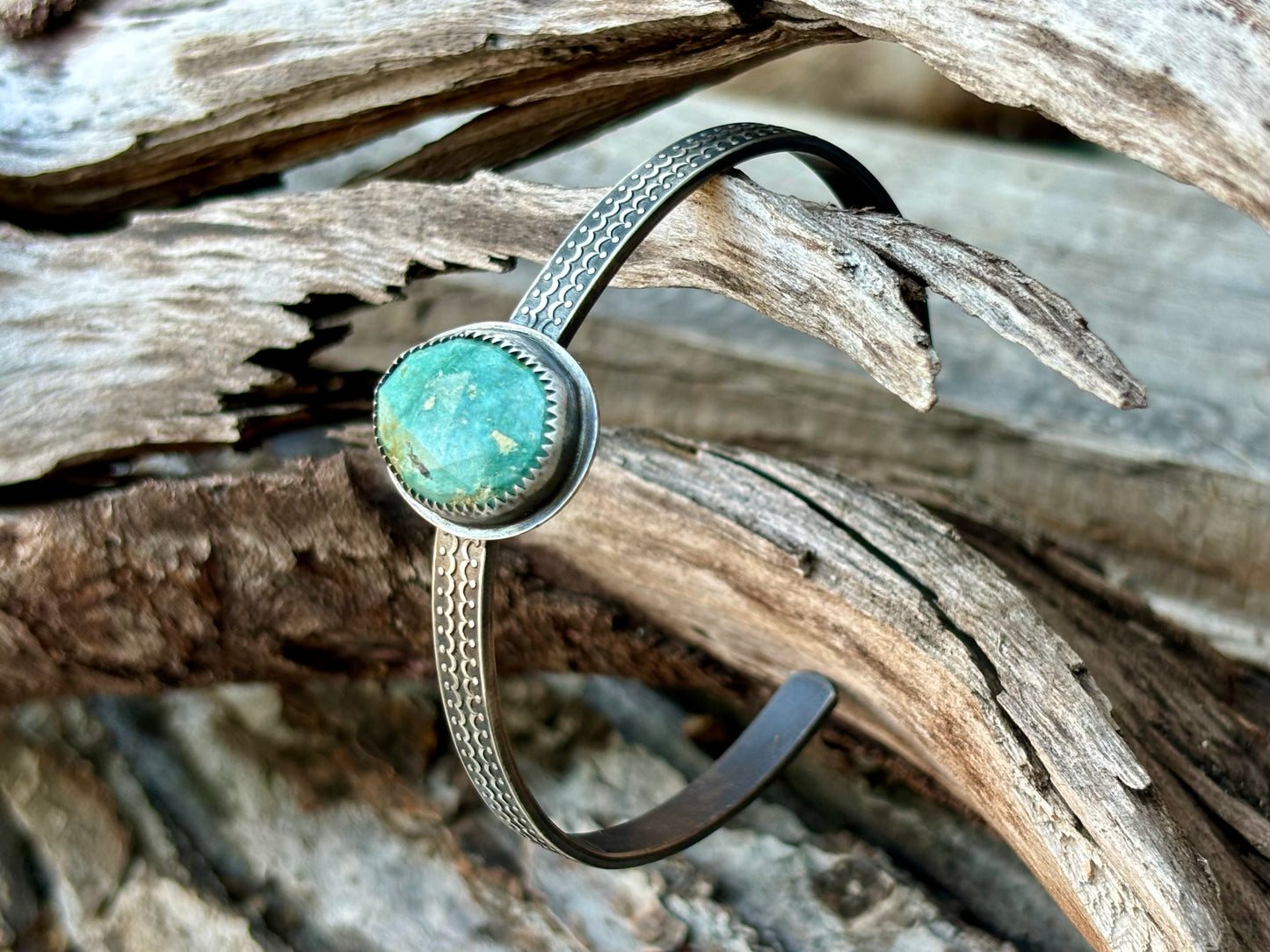 Sterling Silver Hubei Turquoise Bracelet # 2