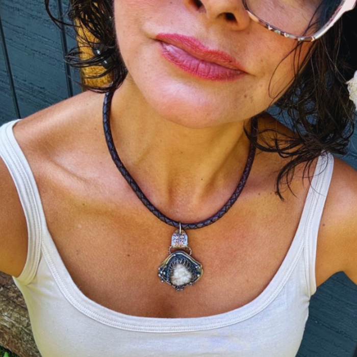 Dreamy White Druzy Choker Necklace