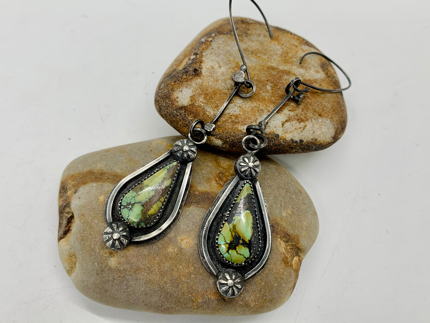 Sterling Silver Bamboo Mountain Turquoise Earrings