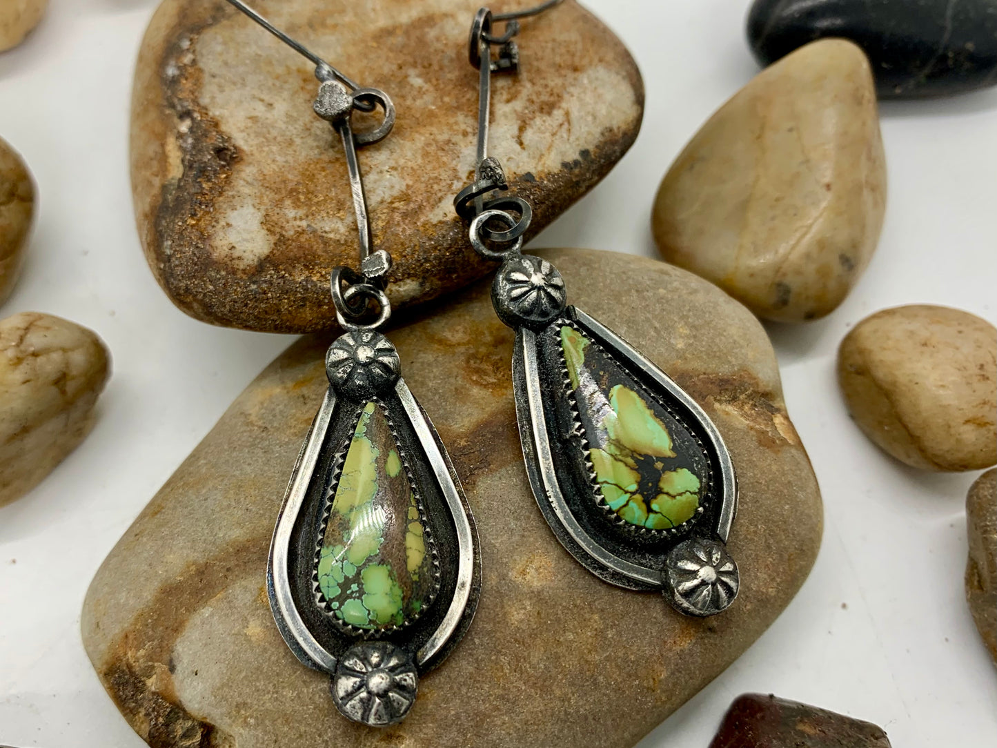 Sterling Silver Bamboo Mountain Turquoise Earrings