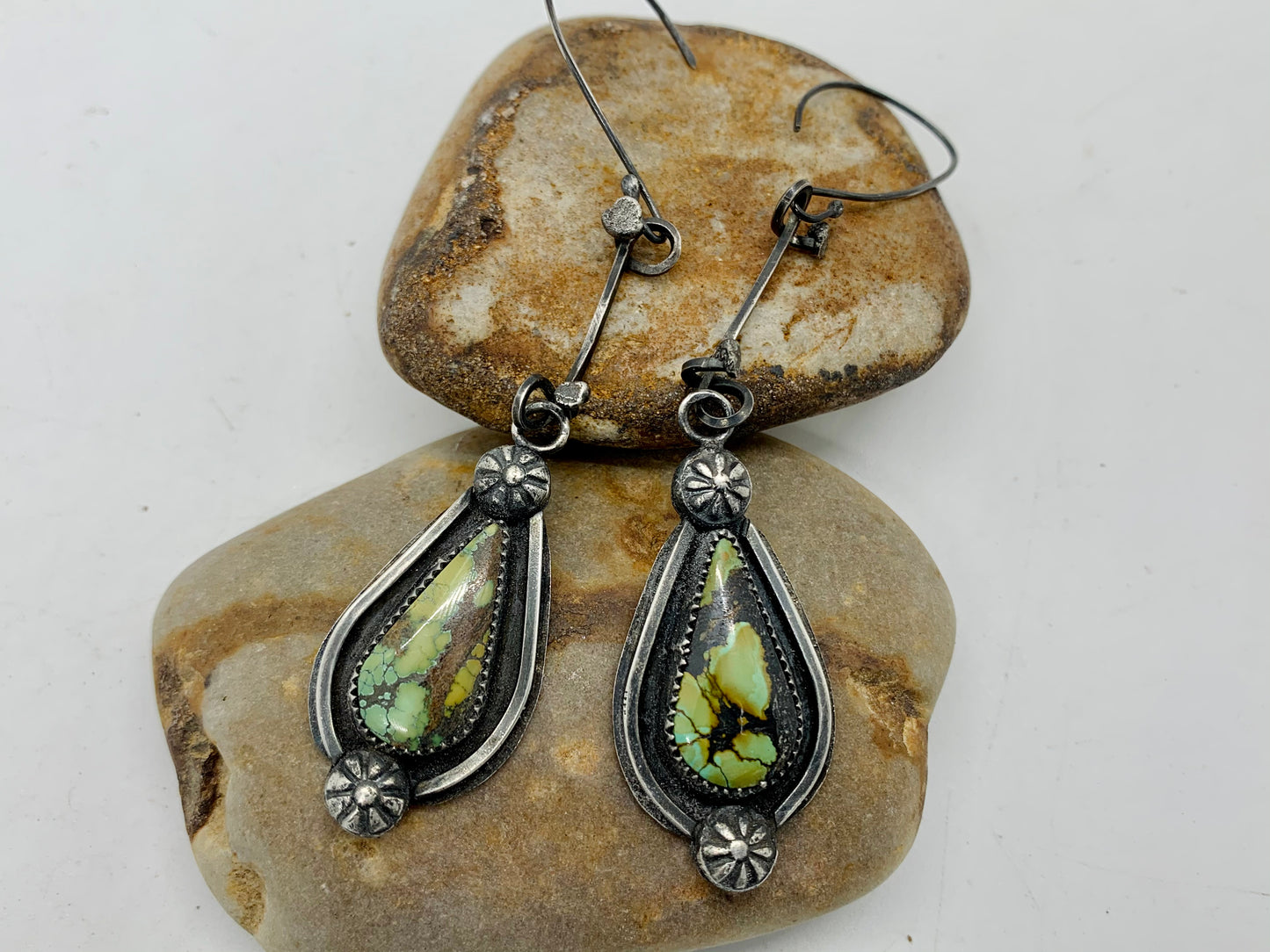 Sterling Silver Bamboo Mountain Turquoise Earrings