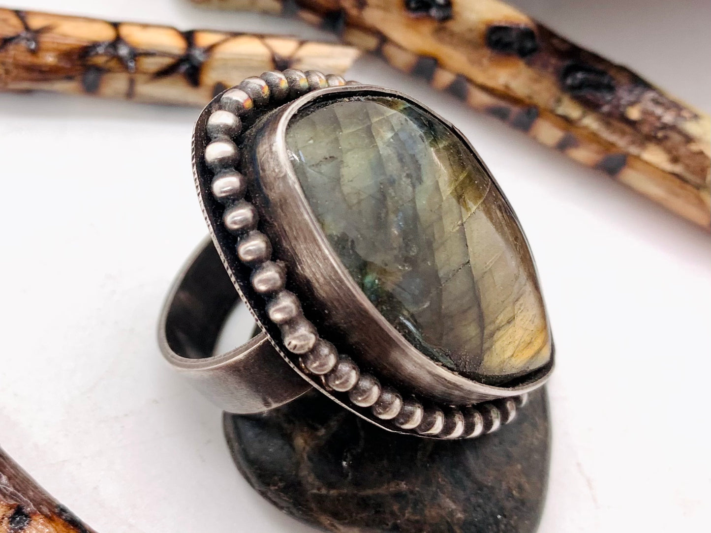 Sterling Silver Labradorite Ring [2]