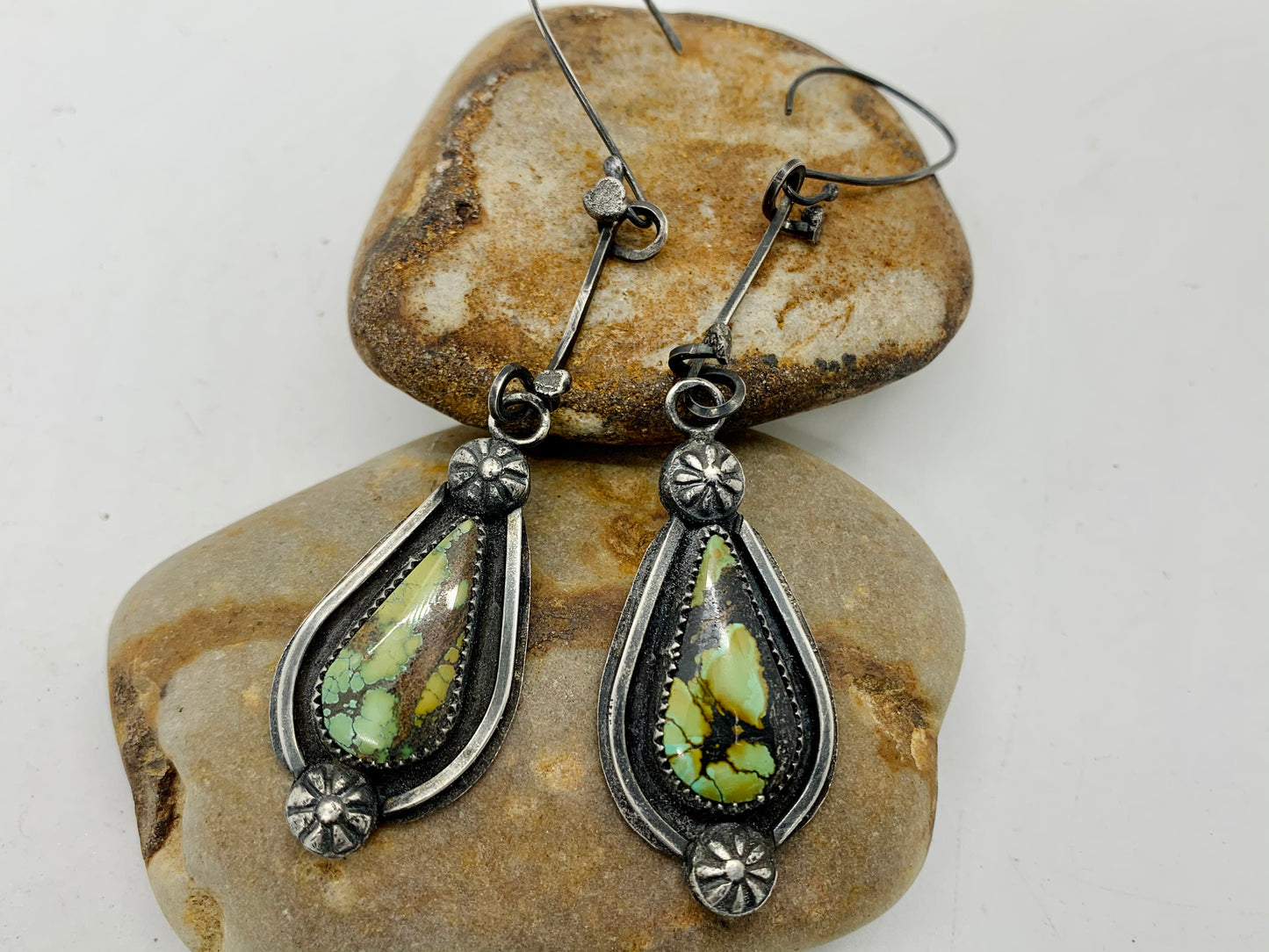 Sterling Silver Bamboo Mountain Turquoise Earrings