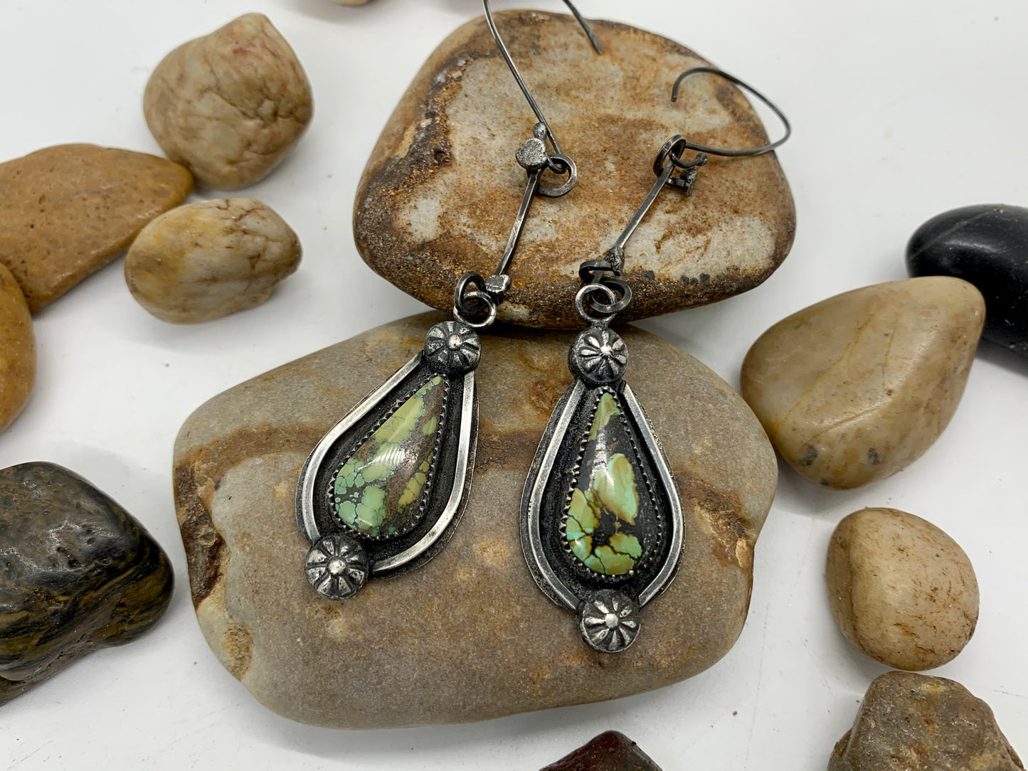 Sterling Silver Bamboo Mountain Turquoise Earrings