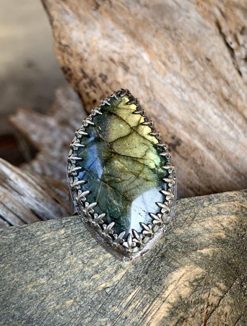 Sterling Silver Labradorite Ring