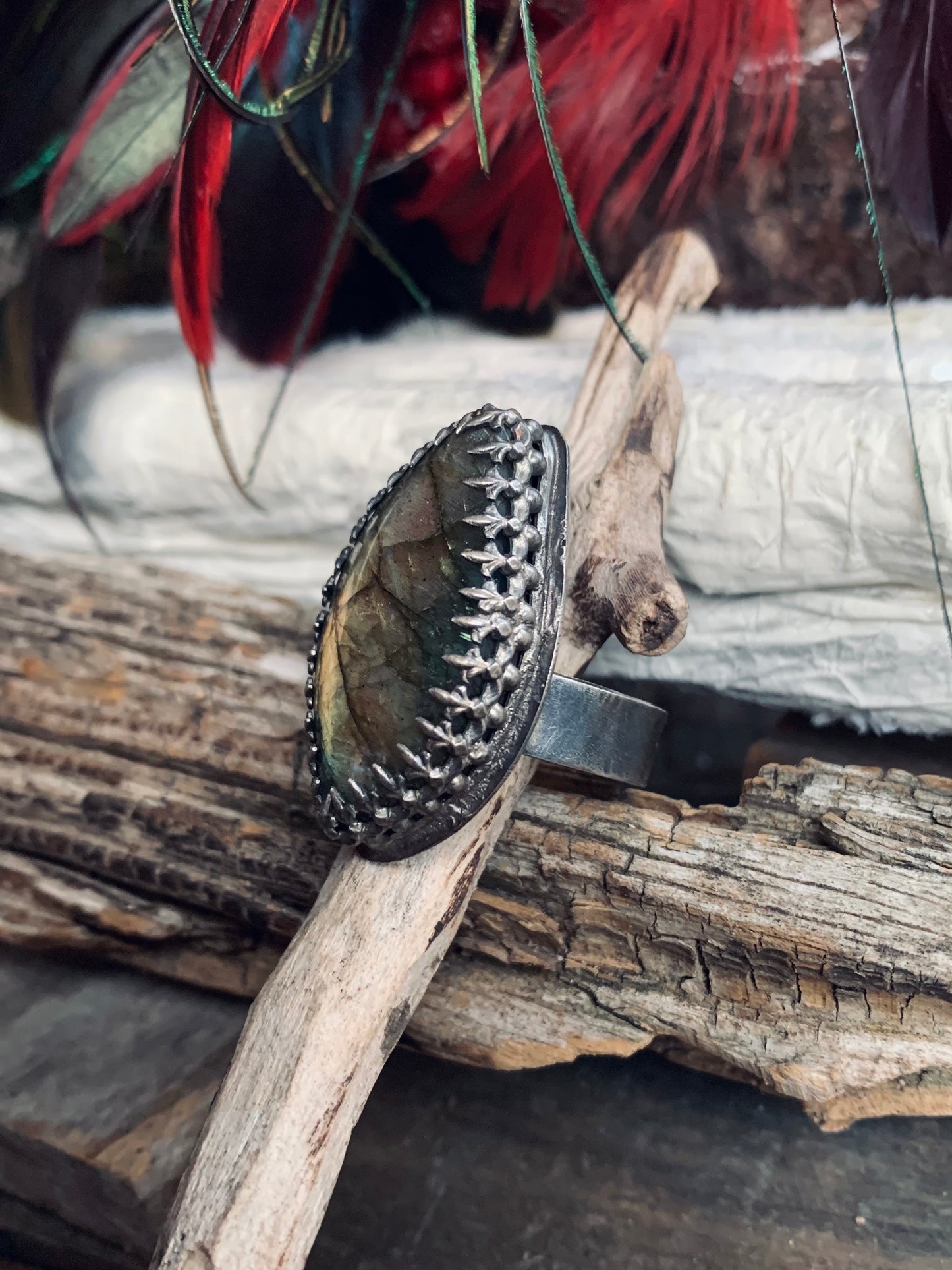 Sterling Silver Labradorite Ring