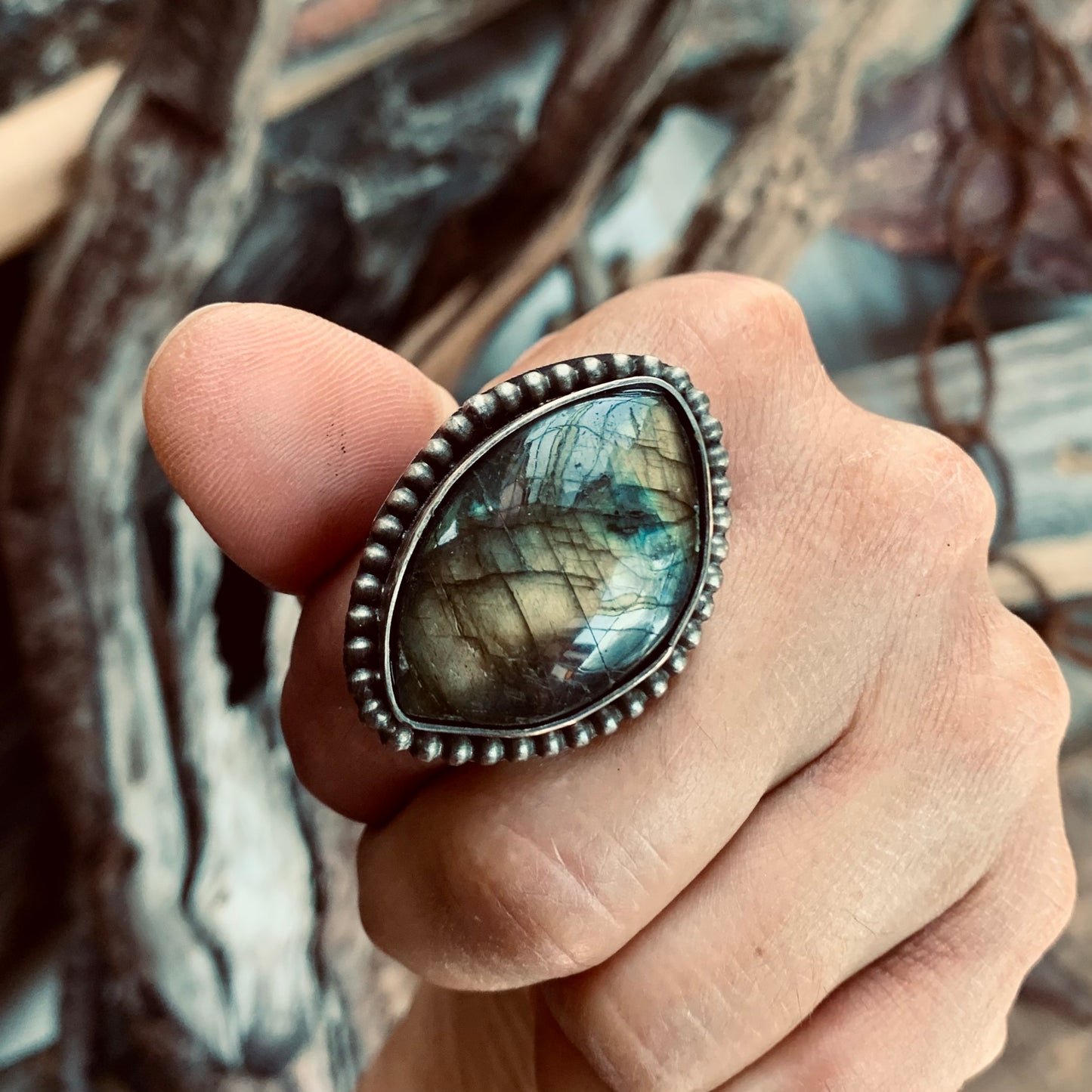 Sterling Silver Labradorite Ring [2]