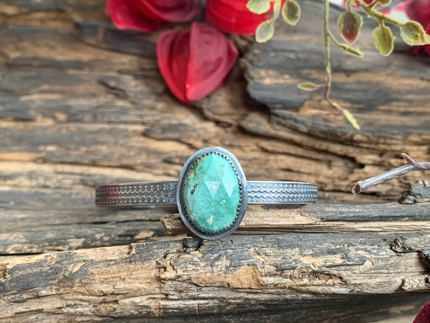 Sterling Silver Hubei Turquoise Bracelet # 2