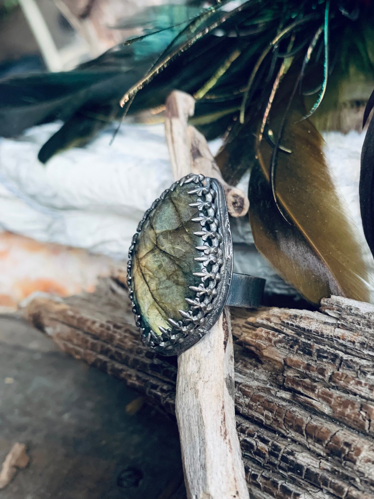 Sterling Silver Labradorite Ring