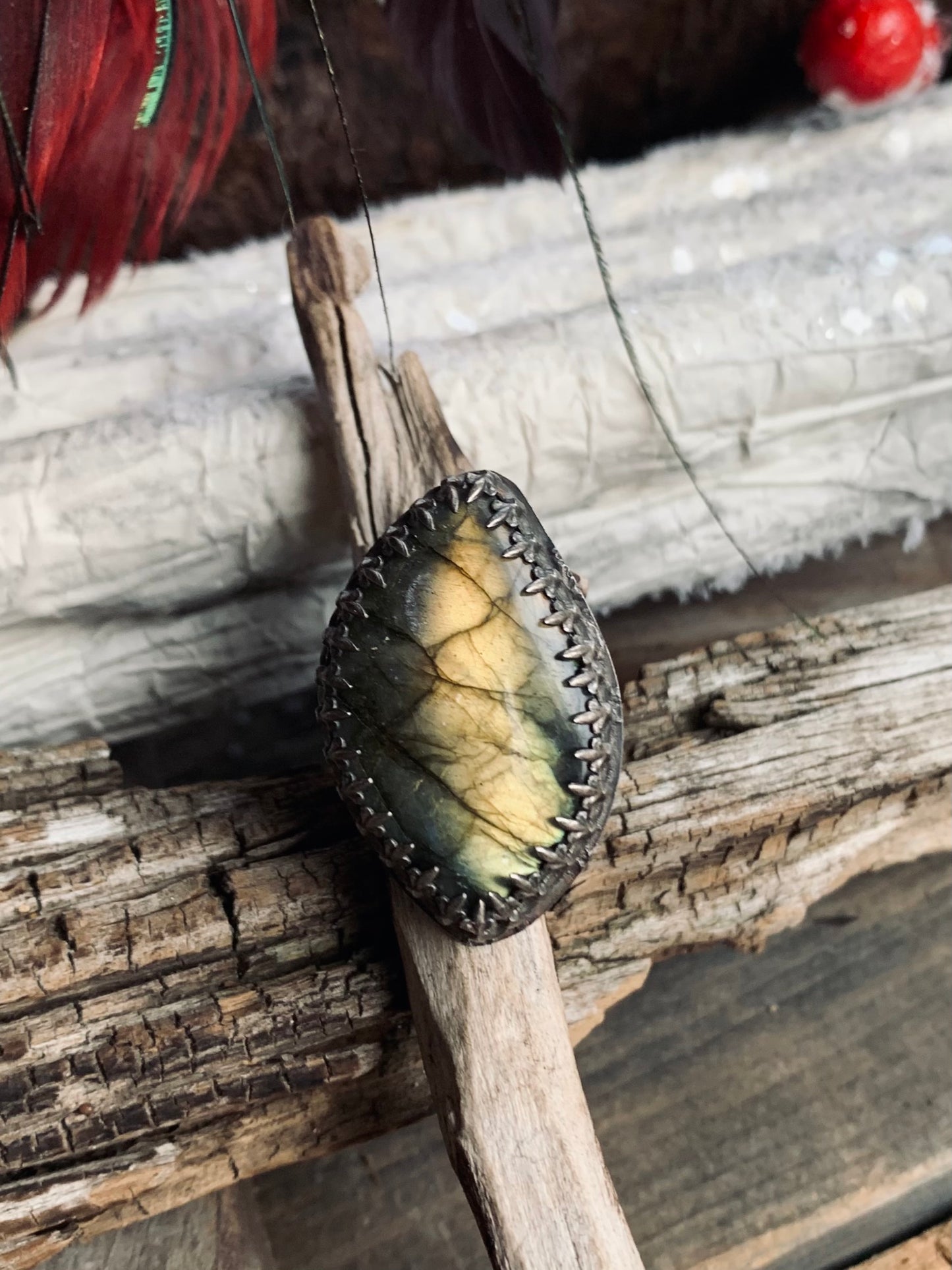 Sterling Silver Labradorite Ring