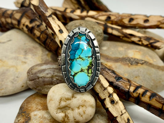Sterling Silver Canyon Turquoise Adjustable Ring
