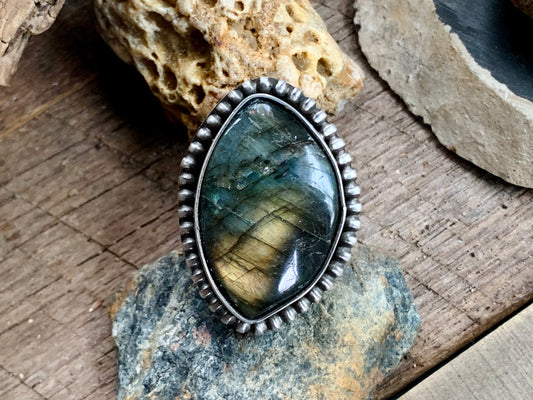 Sterling Silver Labradorite Ring [2]