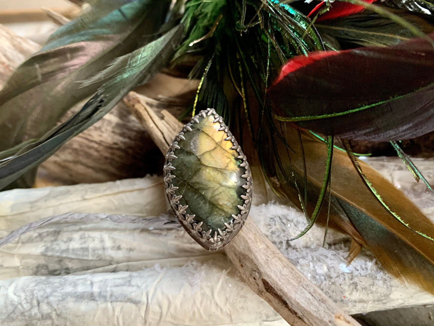 Sterling Silver Labradorite Ring