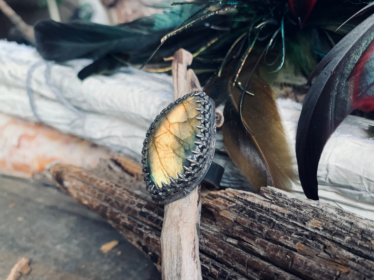 Sterling Silver Labradorite Ring