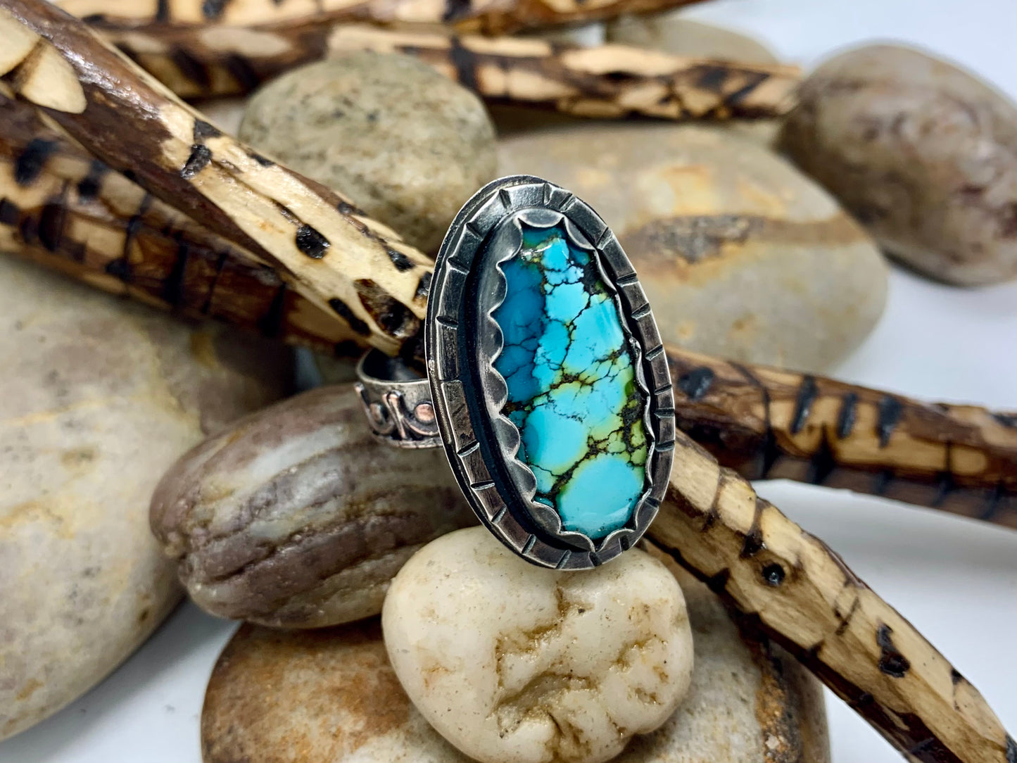 Sterling Silver Canyon Turquoise Adjustable Ring