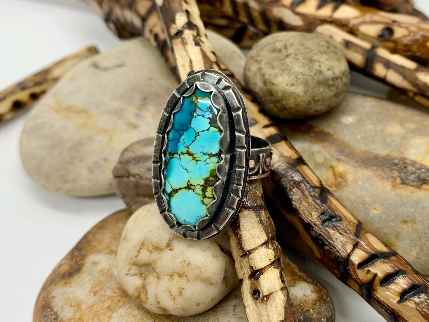 Sterling Silver Canyon Turquoise Adjustable Ring